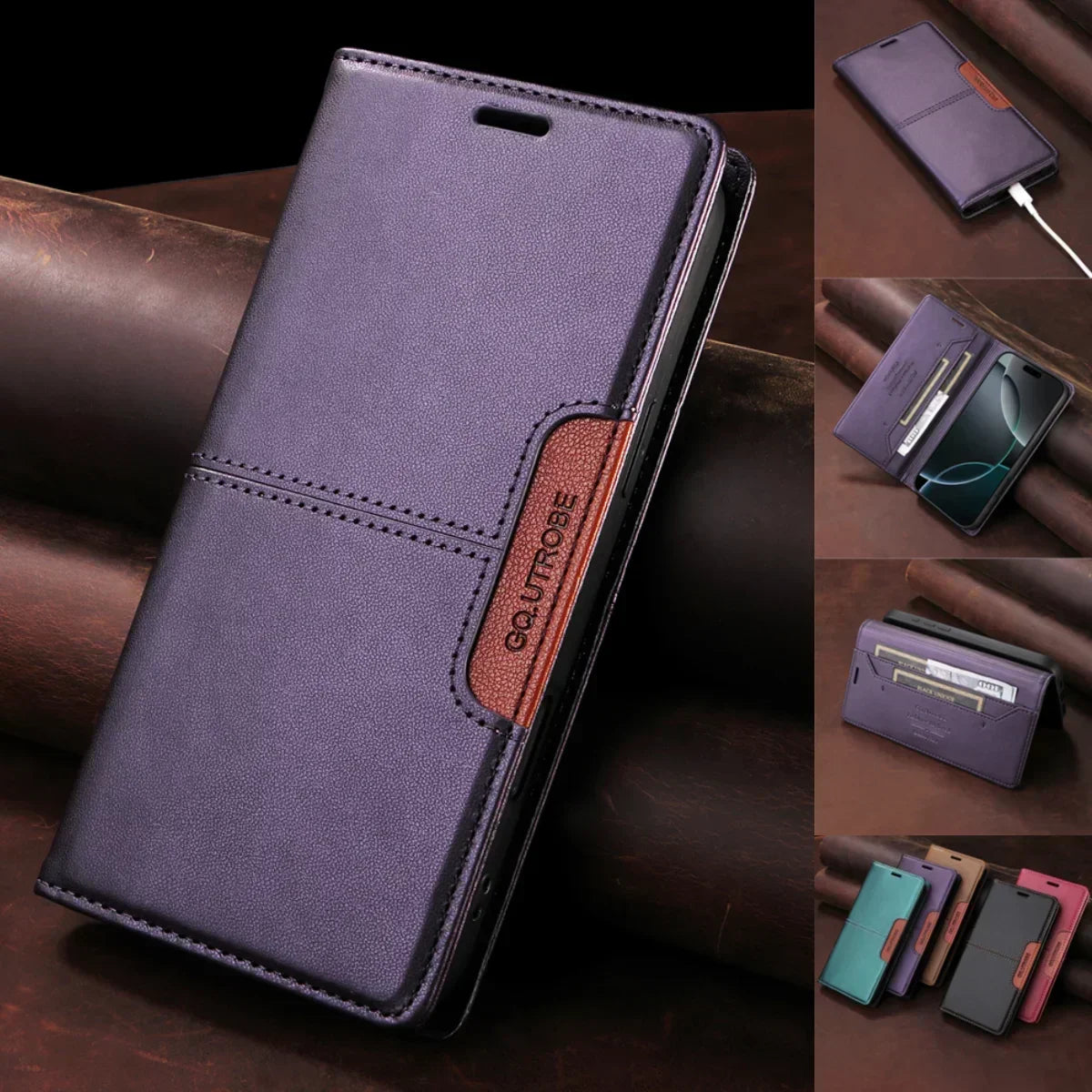 Wallet Phone Case for Samsung Galaxy S23 and Newer | RFID Blocking Faux Leather Flip Cover with Card Slots and Kickstand