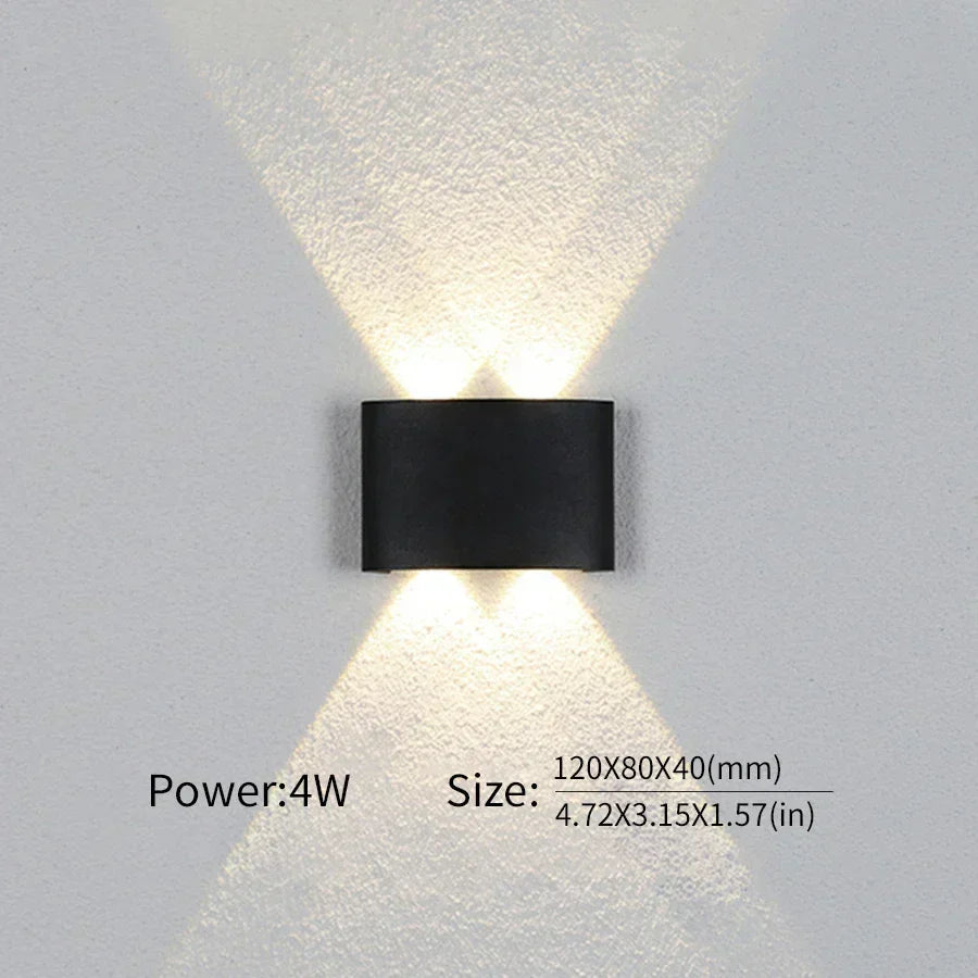 Minimalist LED Wall Sconce for Indoor and Outdoor Use | Up-and-Down Beam Light Fixture in Three Tones