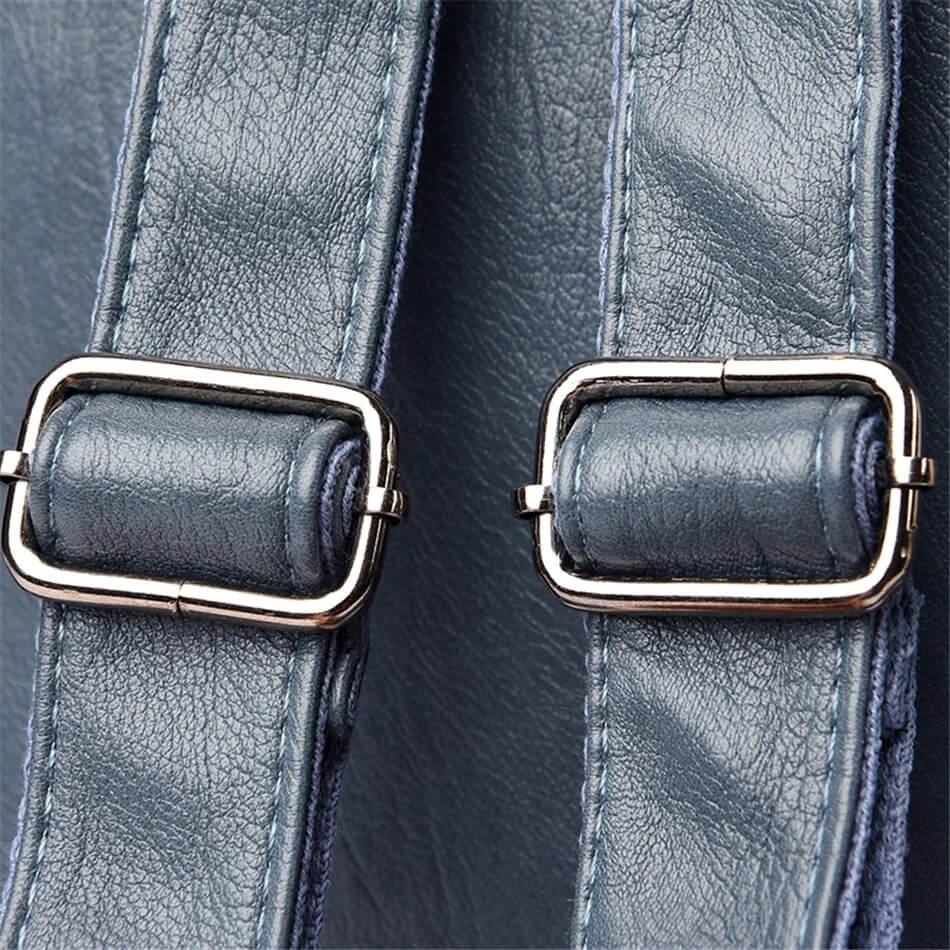 Travel Backpack for Women with a Flap Closure | Soft Leather Look Daypack with Zip Pockets and Adjustable Straps