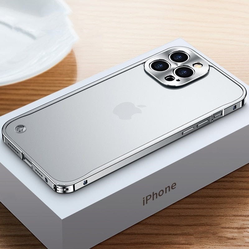 Aluminum Phone Case with a CNC Milled Metal Frame | Slim Protective Shell for iPhone 11 through 15 Pro Max