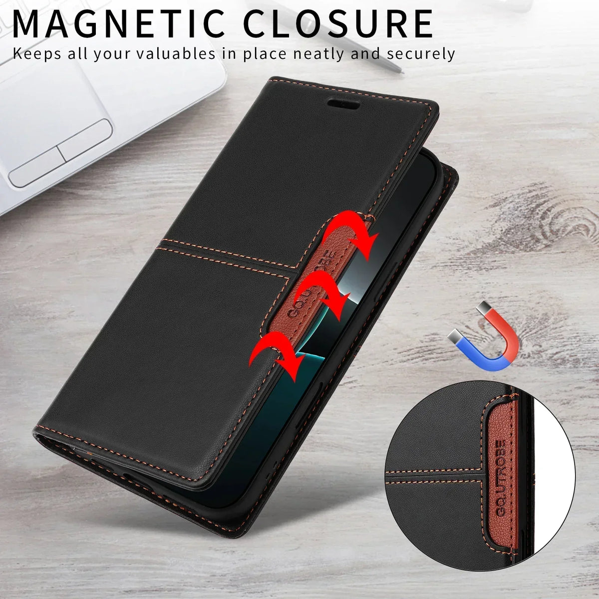 Wallet Phone Case for Samsung Galaxy S23 and Newer | RFID Blocking Faux Leather Flip Cover with Card Slots and Kickstand