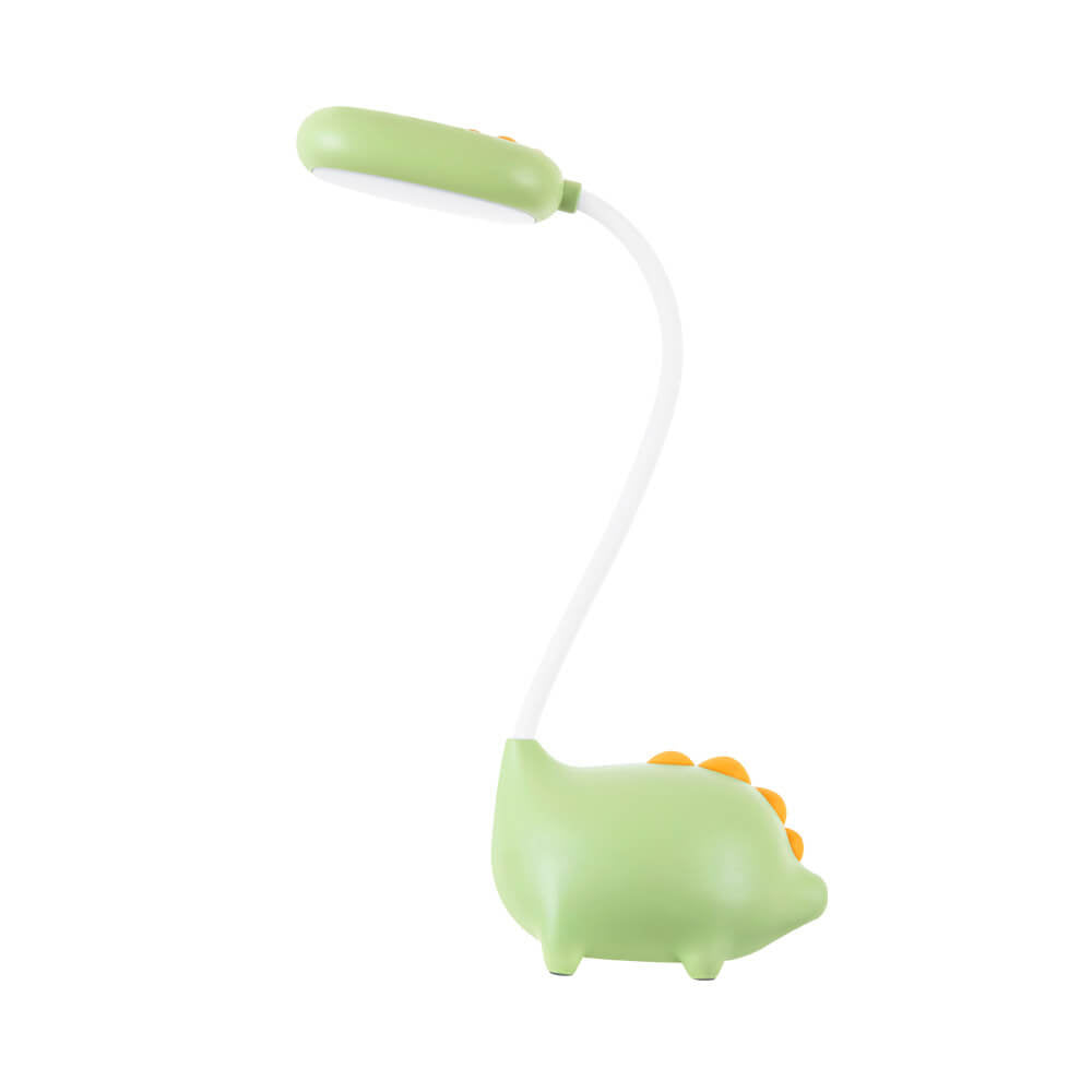 Rechargeable LED Desk Lamp for Kids | Flexible Gooseneck with Soft Flicker Free Light | Animal Base and Pen Holder