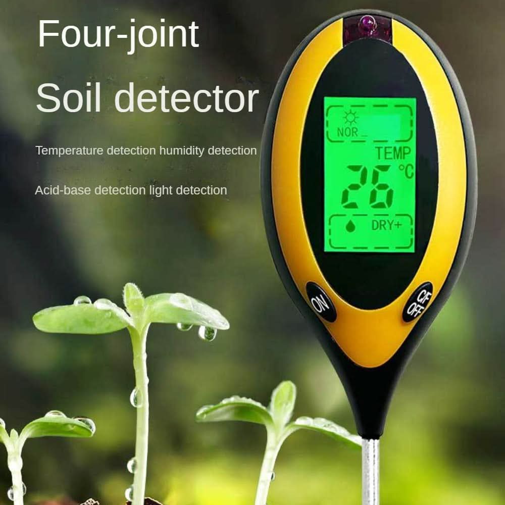 4-in-1 Soil Moisture Meter Tests pH, Light & Temp | Analog Display | Plant Care Tool for Indoor & Outdoor Gardens