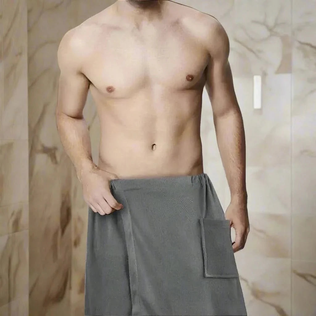 AQUASOFT WRAP – Portable Bath Towel with Elastic Fit