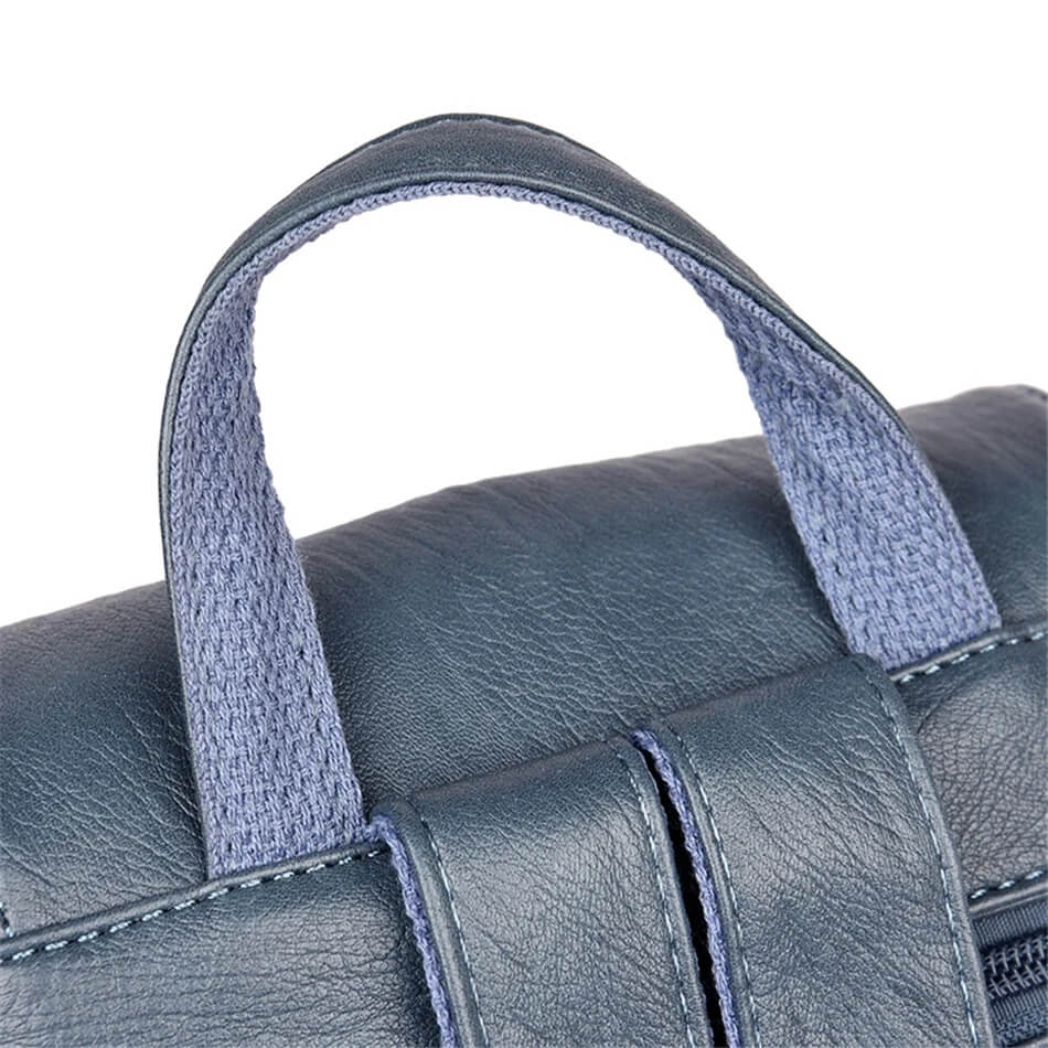 Travel Backpack for Women with a Flap Closure | Soft Leather Look Daypack with Zip Pockets and Adjustable Straps