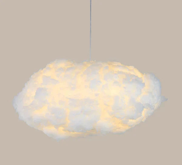 Hanging Cotton Cloud Lamp, 40 cm | Soft Warm Night Light for the Bedroom or a Reading Corner | White