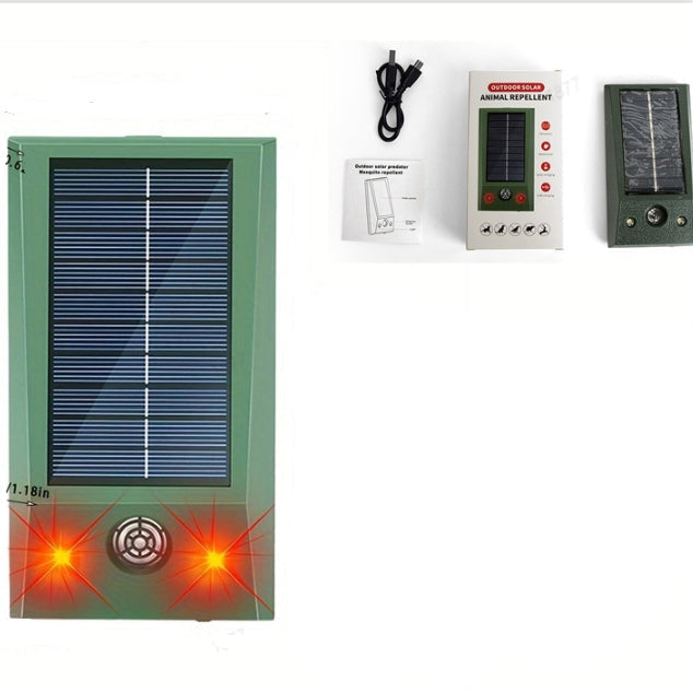 Solar Motion-Sensor Bird Repellent | Ultrasonic Deterrent, 26 Ft Detection Range | Weatherproof Garden & Patio Use