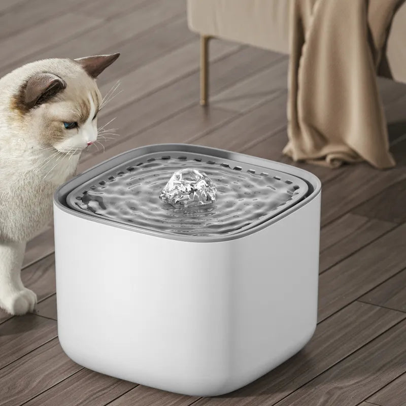 Ultra Quiet Cat Water Fountain with a 3 Liter Tank | Adjustable Flow Rate and USB Power | BPA and Phthalate Free