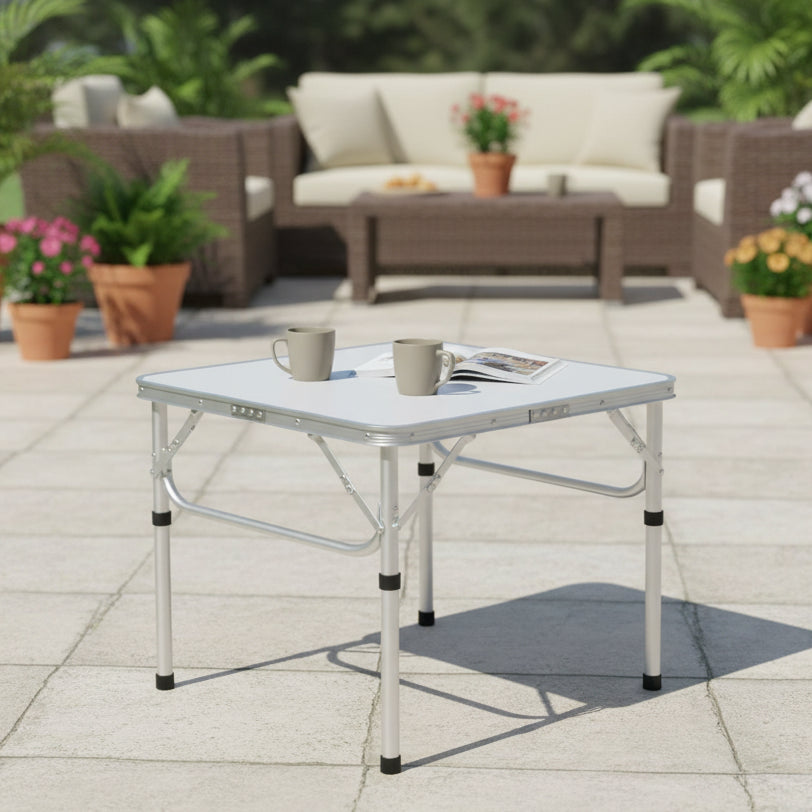 CampMaster Adjustable-Height Foldable Table