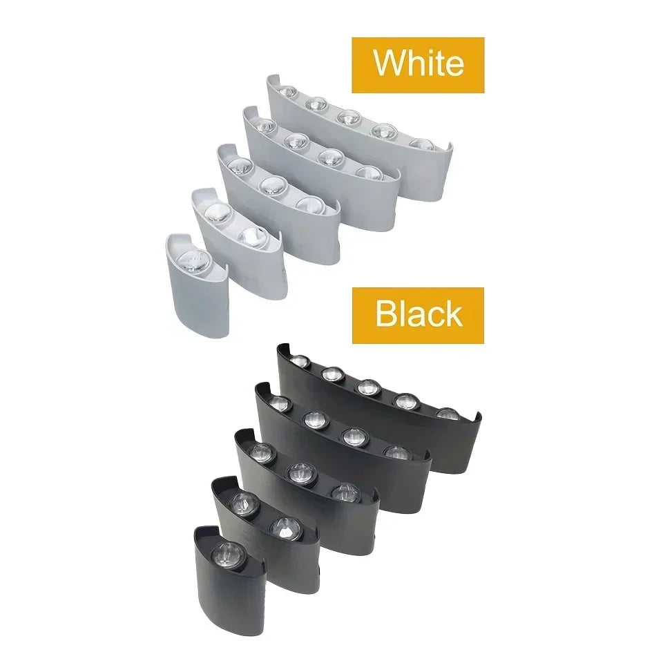 Minimalist LED Wall Sconce for Indoor and Outdoor Use | Up-and-Down Beam Light Fixture in Three Tones