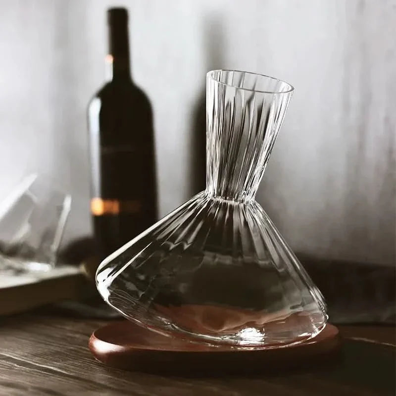 Rotating Wine Decanter Glass 0.26 gal Carafe
