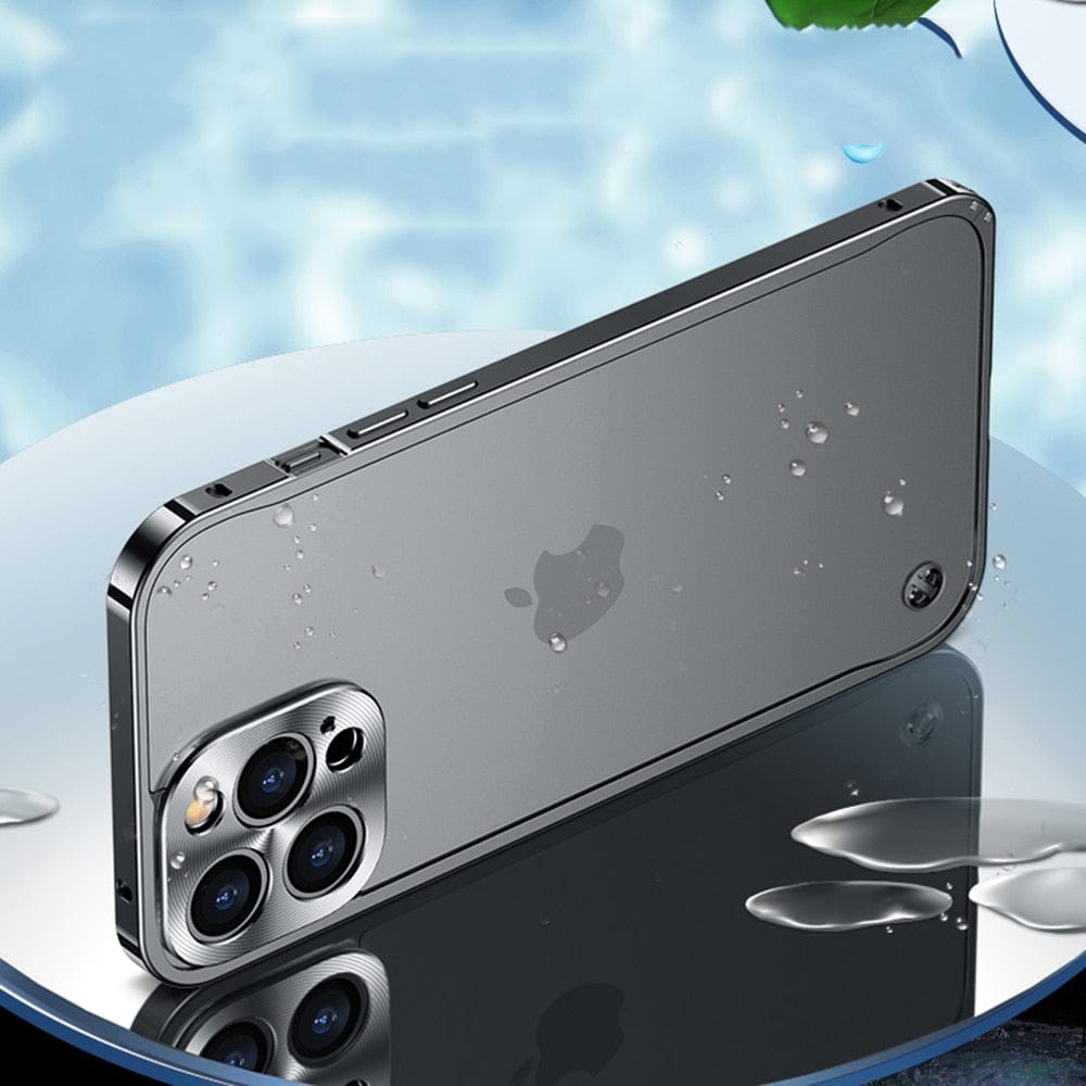 Aluminum Phone Case with a CNC Milled Metal Frame | Slim Protective Shell for iPhone 11 through 15 Pro Max