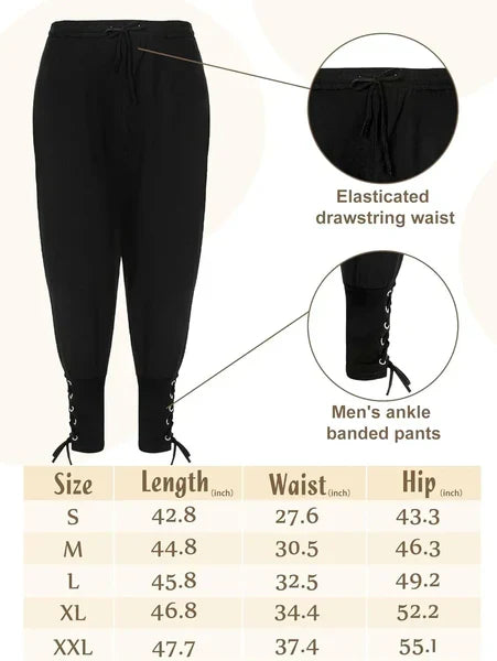 Men's pirate Halloween costume laid flat showing the full set
