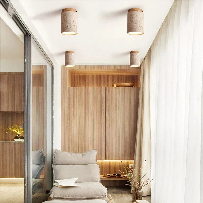 Travertine Ceiling Spotlight LED Stone Light