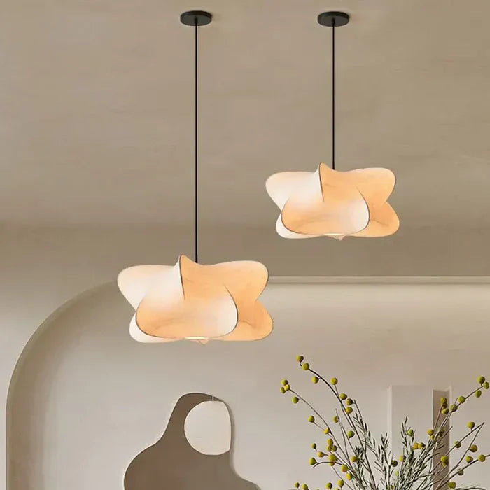 Silk Pendant Lamp Wabi Sabi Design