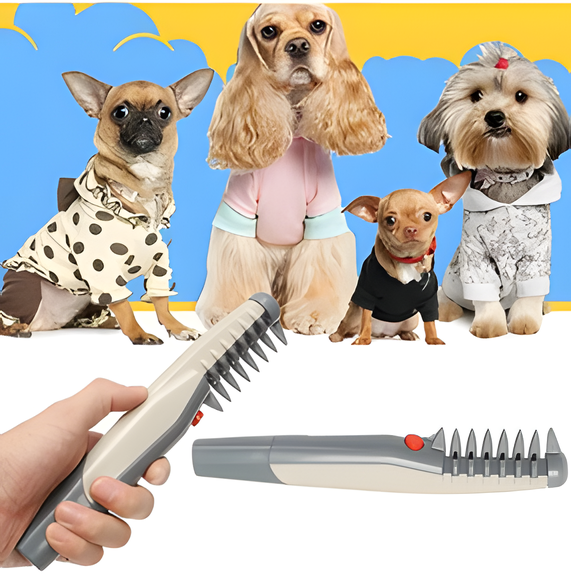 Dog Grooming Brush and Trimmer for Mats and Tangles | Glides Through Thick or Fine Coats and Cuts Only Where Needed | Easy to Clean