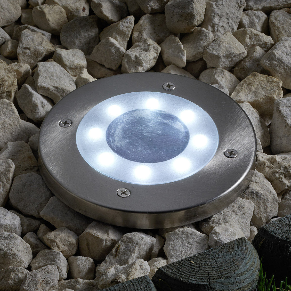 Solar Ground Lights for Paths, Lawns and Flower Beds | Dusk to Dawn Sensor, IP65 Housing | Outdoor Yard Decorations