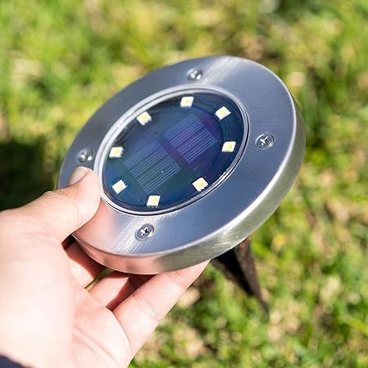 Solar Ground Lights for Paths, Lawns and Flower Beds | Dusk to Dawn Sensor, IP65 Housing | Outdoor Yard Decorations