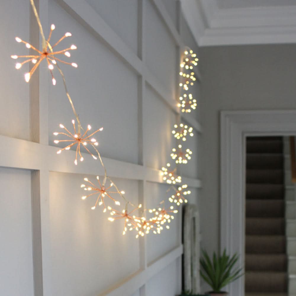 Copper Starburst String Lights Indoor Outdoor