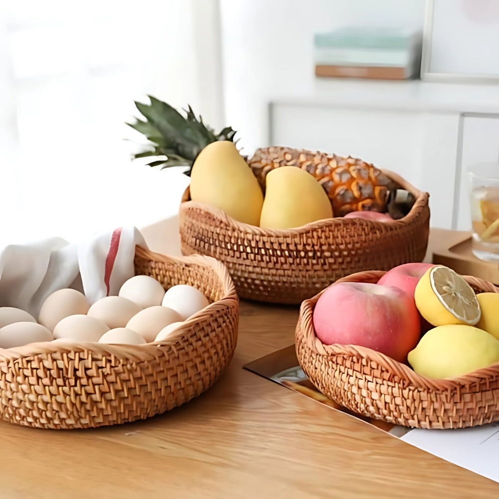 Handwoven Rattan Storage Basket