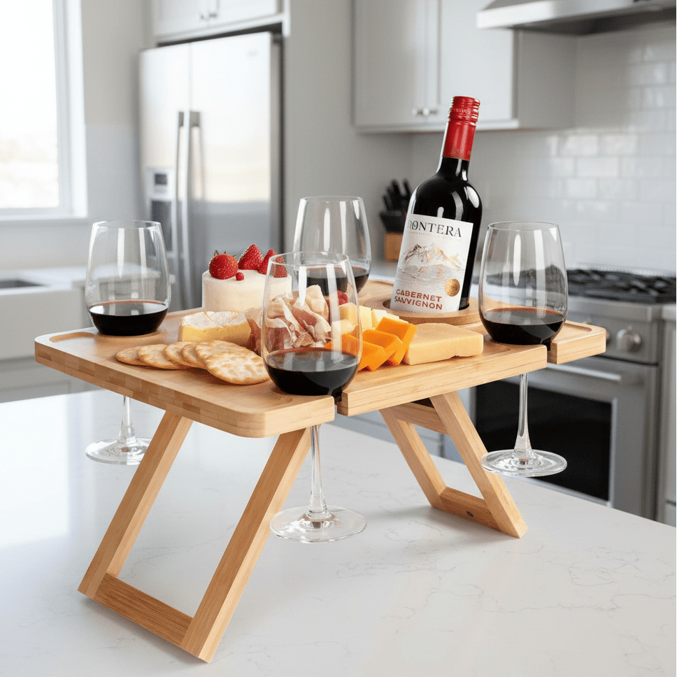 Eleganza Foldable Wine Picnic Table