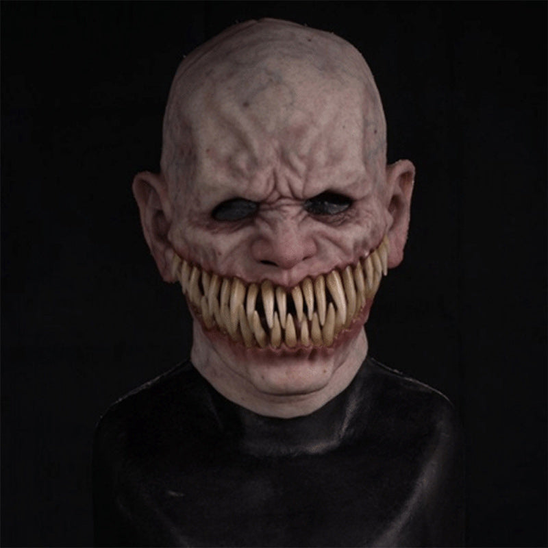 Realistic elderly man full-face latex Halloween mask, style 21