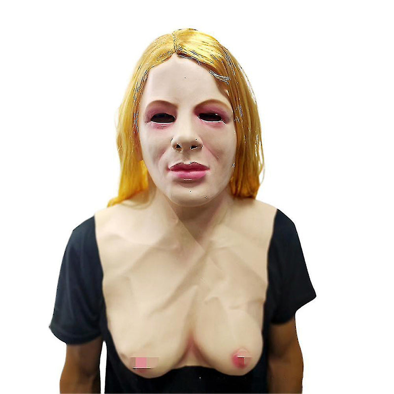 Realistic elderly man full-face latex Halloween mask, style 29