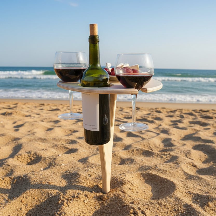 WoodEscape Folding Wooden Wine Table