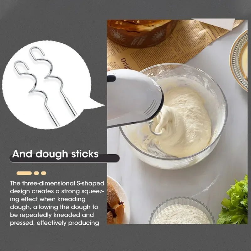BEAT FORCE – Electric Hand Mixer with 5 Speed Settings