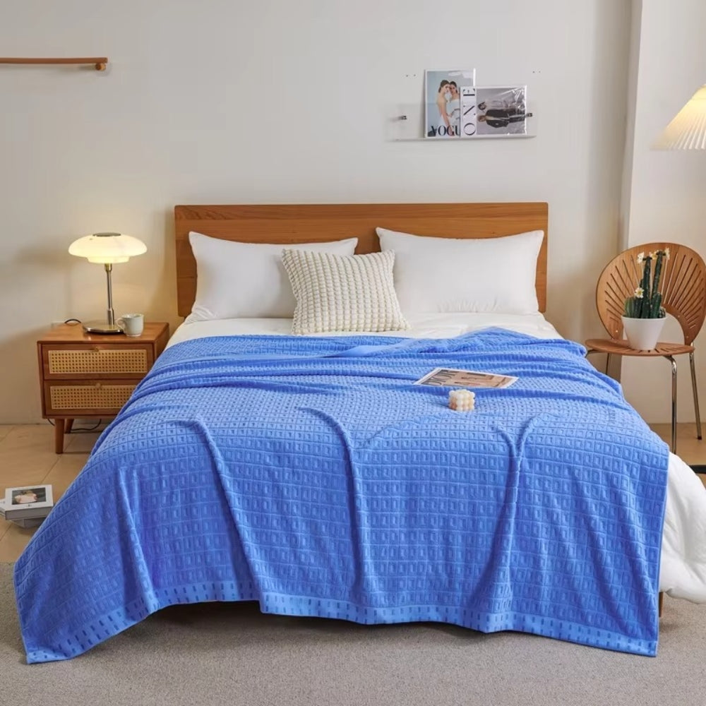 Waffle Cotton Summer Blanket Bedspread Throw
