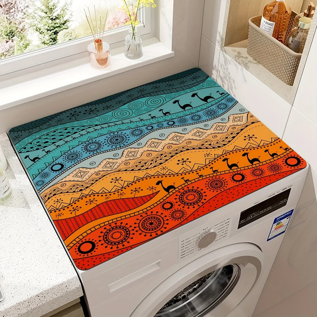 Appliance Top Mat with Mandala Design