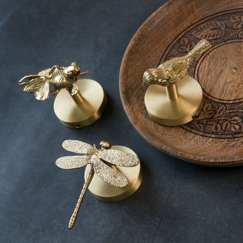 Brass Animal Head Wall Hooks in 8 Designs | Bird, Deer, Butterfly & More | Sculptural Entryway Storage for Coats & Keys
