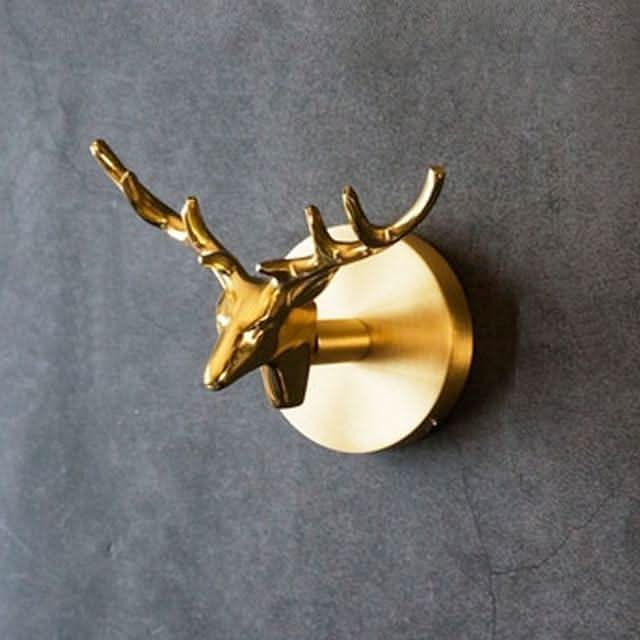 Brass Animal Head Wall Hooks in 8 Designs | Bird, Deer, Butterfly & More | Sculptural Entryway Storage for Coats & Keys