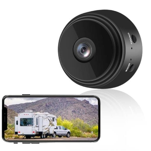 Mini WiFi Camera with a Magnetic Mount | 1080p HD Video, Infrared Night Vision and Phone App for Home or Vehicle