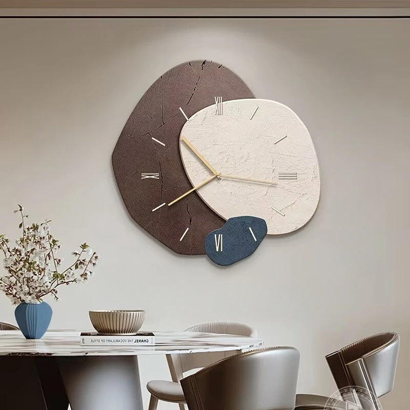 Silent Quartz Clock with a Wood Finish | Modern Wall Decor for the Living Room, Bedroom or Office