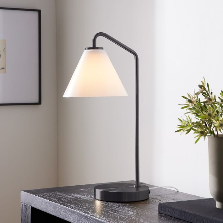 Glass Cone Table Lamp