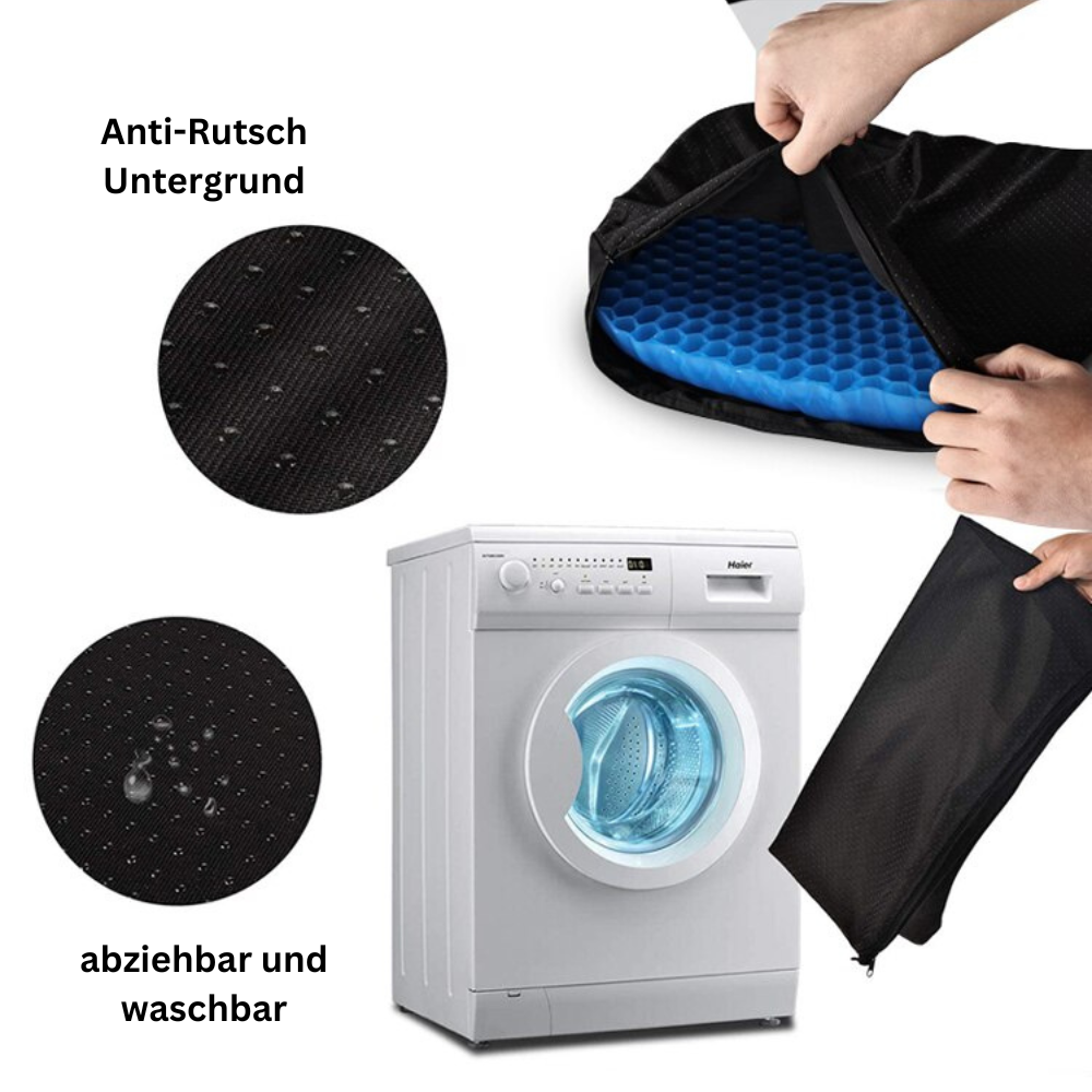Honeycomb Gel Seat Cushion for Desk Chairs and Car Rides | Open Grid That Keeps Its Shape | 40 x 35 cm