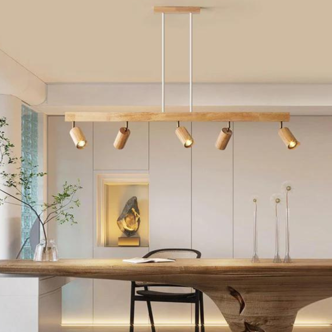 Adjustable Wooden Ceiling Spotlight