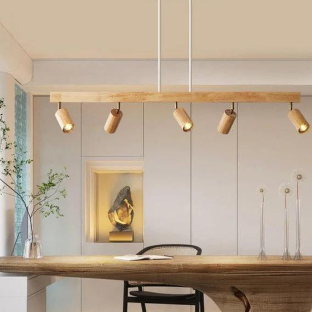 Adjustable Wooden Ceiling Spotlight