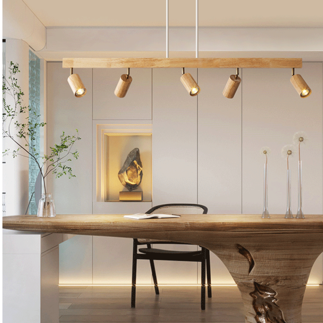 Adjustable Wooden Ceiling Spotlight