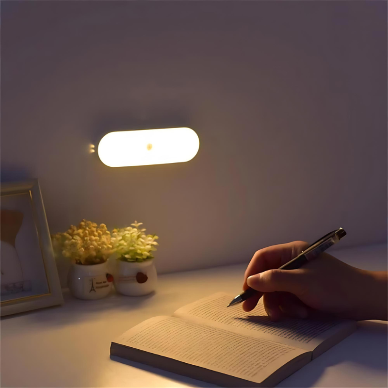 Rechargeable LED Wall Sconce with Motion Sensor | Magnetic, Adhesive or Portable | 5.5 Inch Lamp for Halls and Closets