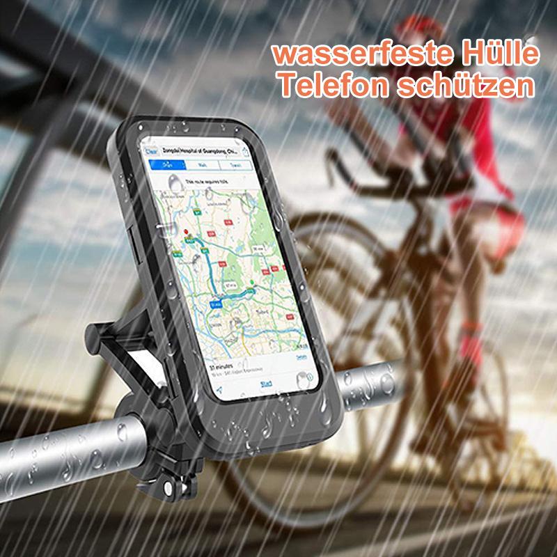 Waterproof Bike Phone Mount with Touch Through Case | Fits 4.5 to 6.8 Inch Screens on 22 to 28.5 mm Bars | Power Bank Option