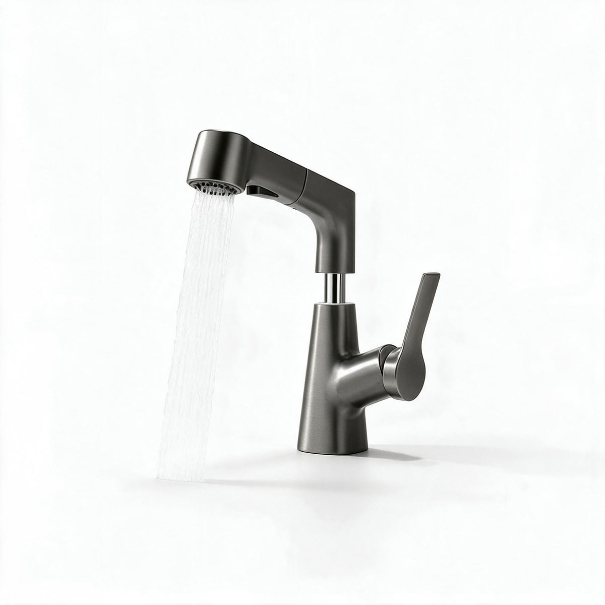 Bathroom Faucet with a Pull Out Sprayer That Extends 24 Inches | Rotates 360 Degrees, Two Modes | Brass Body, Ceramic Valve