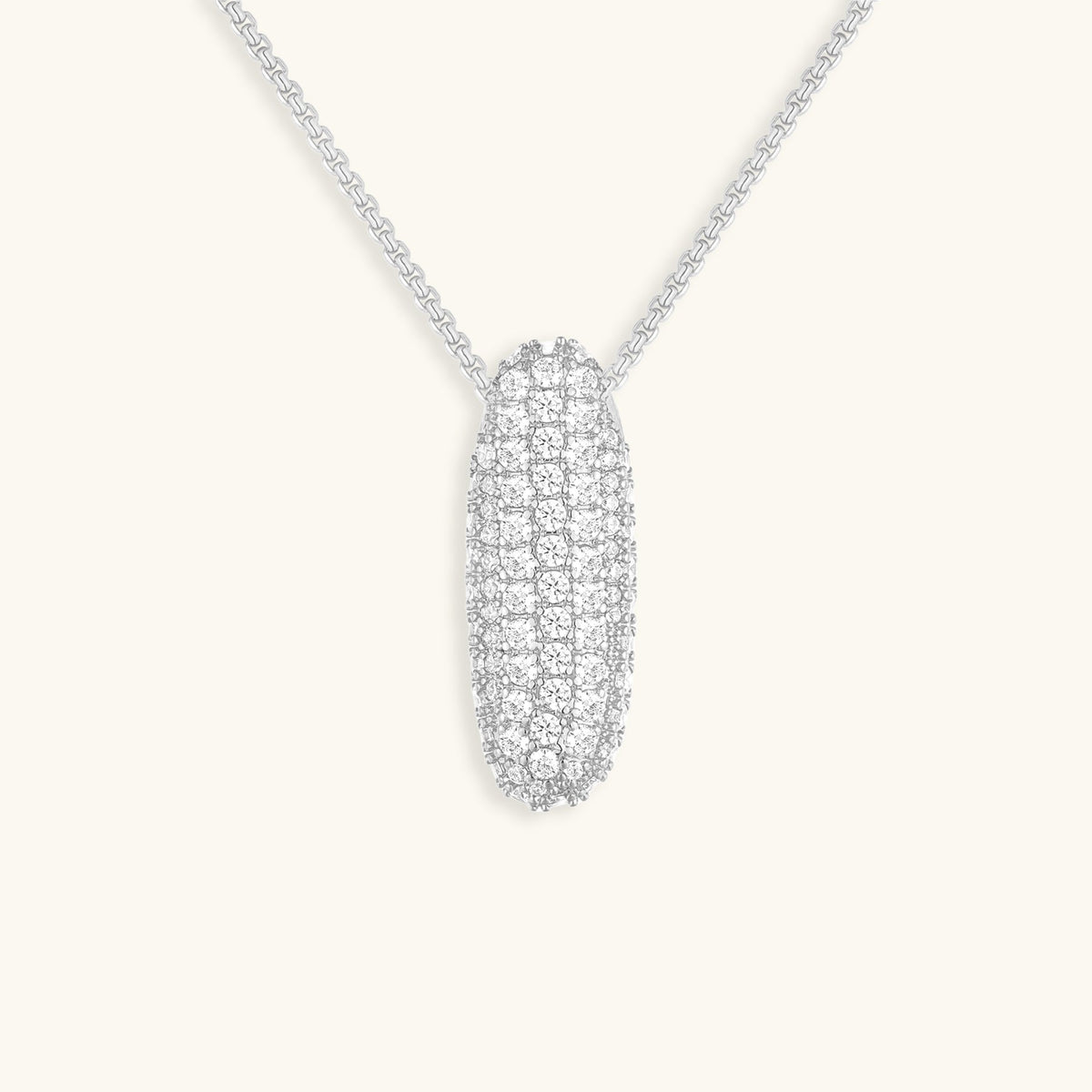 Bubble Initial Necklace in 14K Gold Plated or Stainless Steel | Pave Stone Letter Pendant | Hypoallergenic Jewelry for Daily Wear