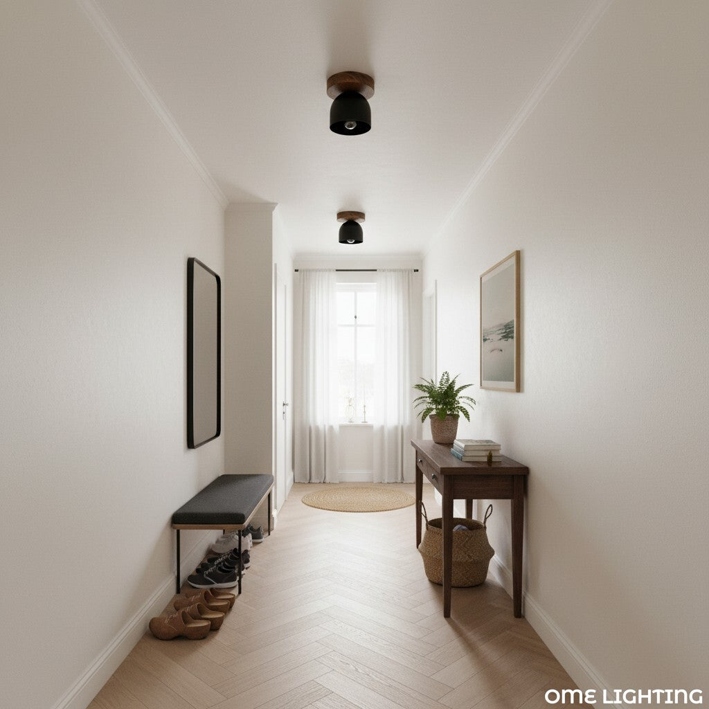 Wood Metal Ceiling Light
