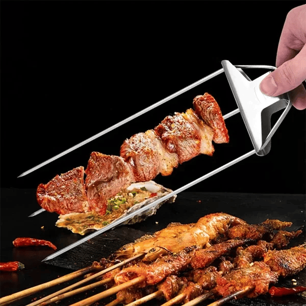 Stainless Steel 3 Prong BBQ Skewers