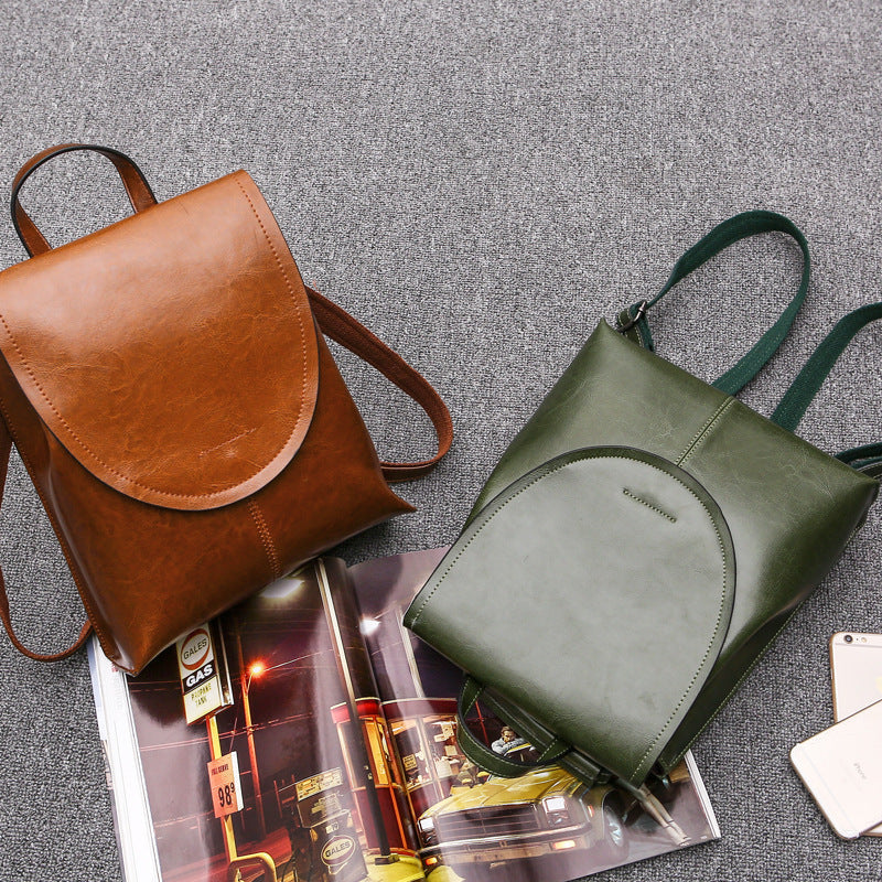 Travel Backpack for Women in a Leather Look | Separate Compartments for Laptop, Tablet and Wallet | Four Colors, 30 cm Tall