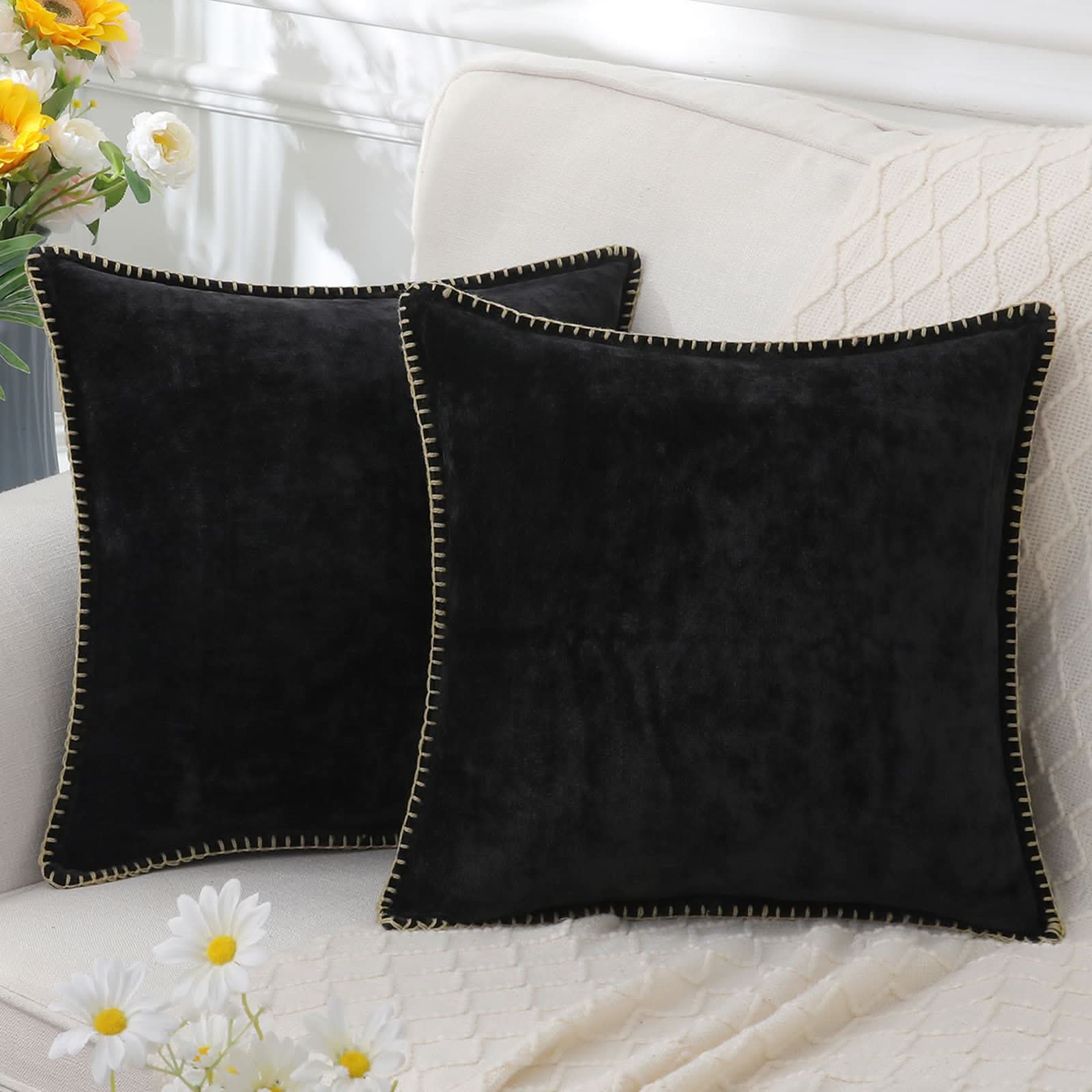 Chenille Cushion Cover Washable Decorative Pillow