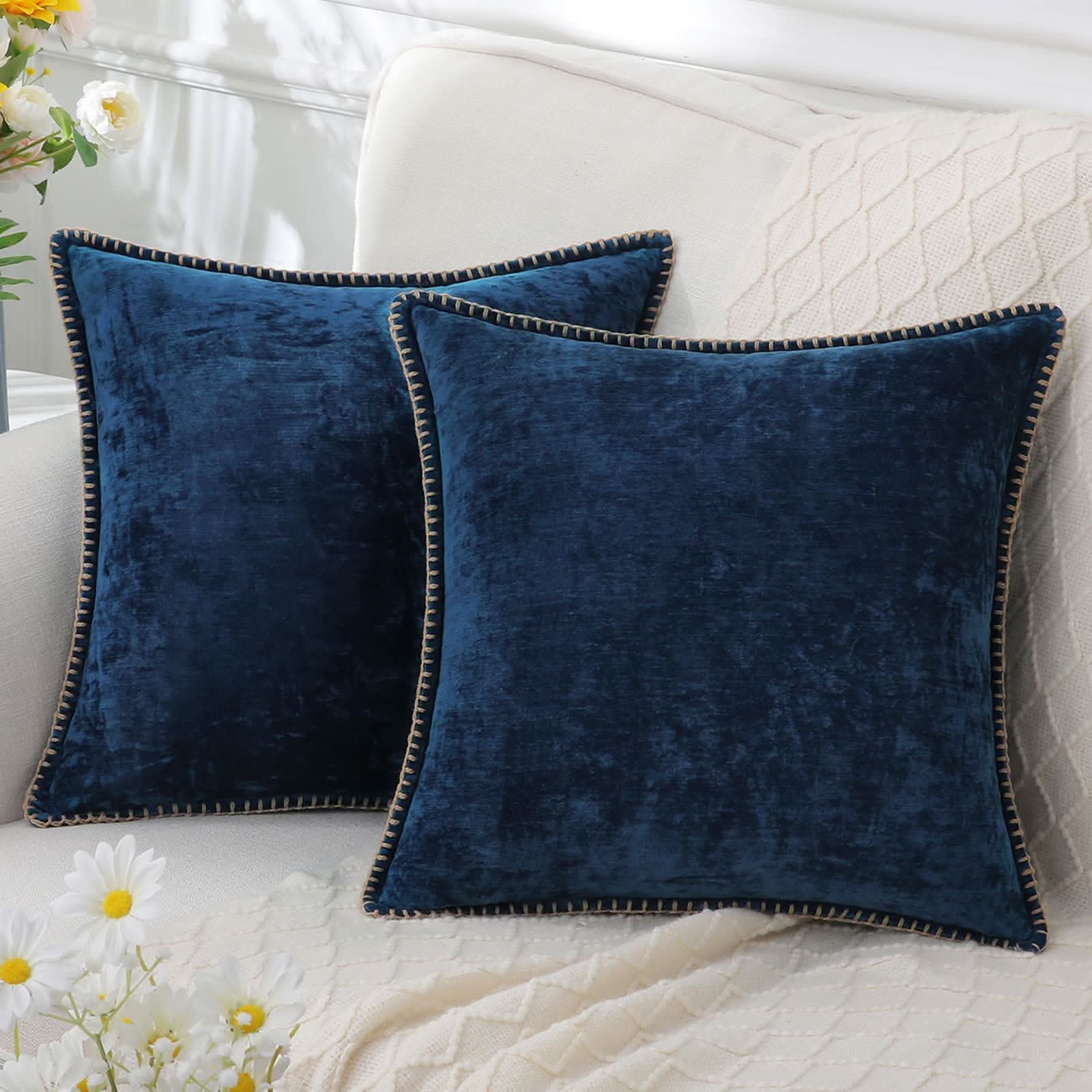 Chenille Cushion Cover Washable Decorative Pillow