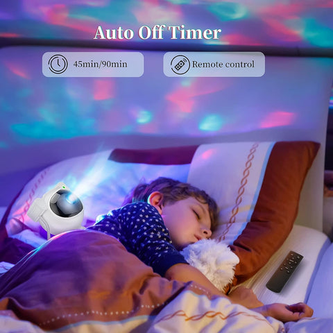 Astronaut Galaxy Projector Night Light for Bedrooms | Nebula and Star Projection, USB Rechargeable | Movable Arms